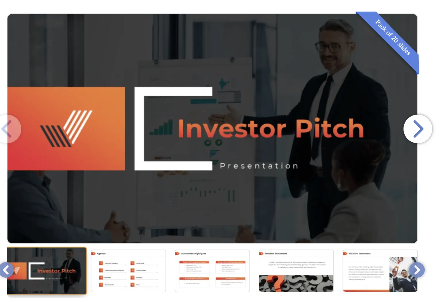 Modèle Google Slides « Investor Pitch » par Slideegg