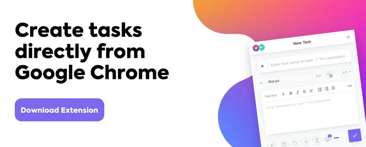 Extensión de ClickUp para Google Chrome CTA