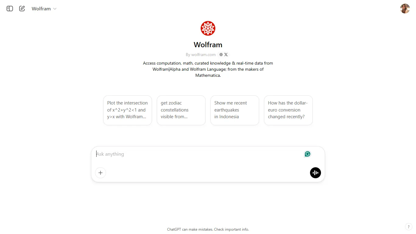 Най-добрите GPT за студенти: Wolfram: Най-добрият решаващ изчислителни задачи