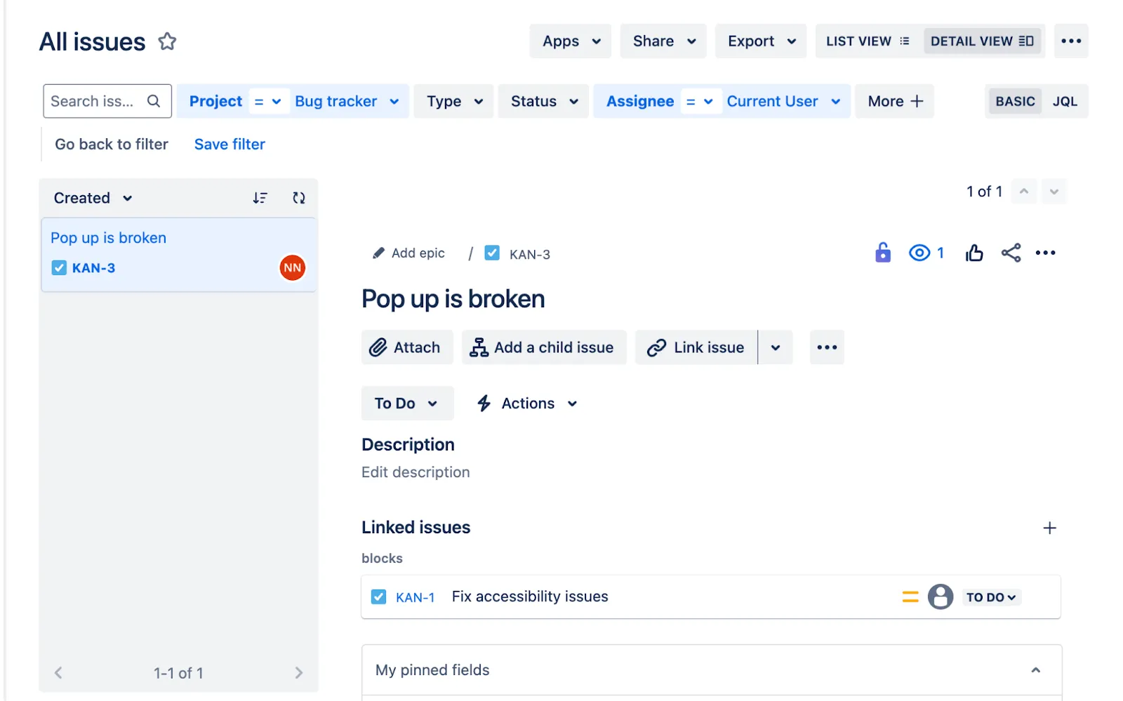 Opción de filtro: cómo exportar Jira a Excel