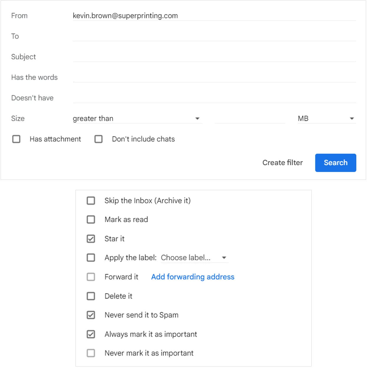 Marcar correos electrónicos con prioridad: crear reglas de Gmail