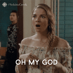 Alexis, de Schitt's Creek, dizendo que isso é muito cruel.