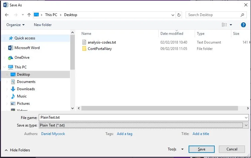 Word-Dokument in Excel aus „Aus Text/CSV“