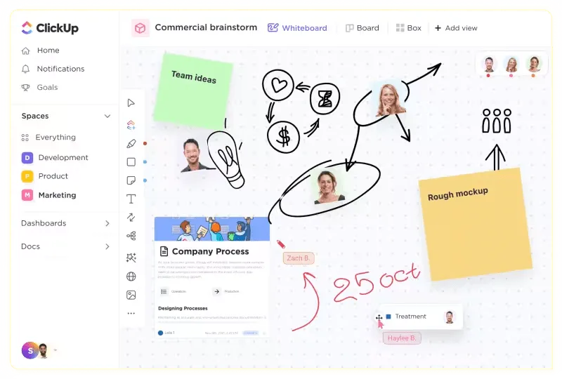 Tableau blanc ClickUp