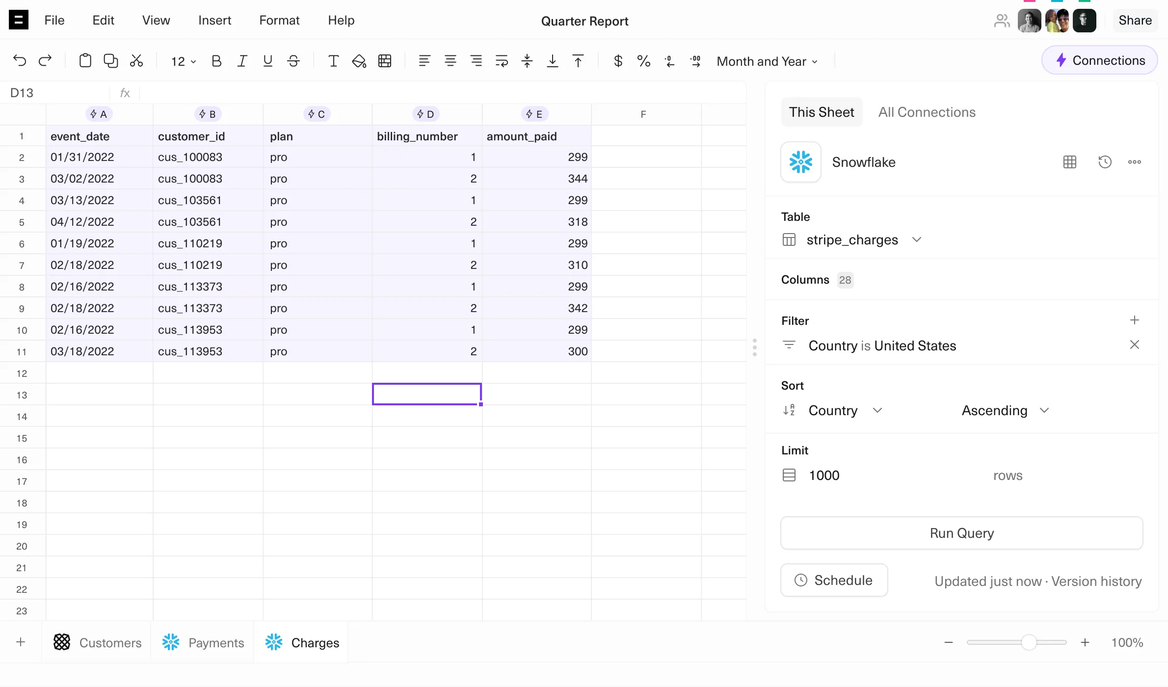 Equals App Dashboard
