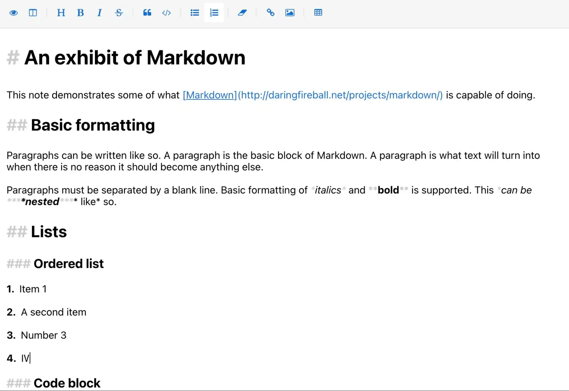 Note salvate su Standard Notes nella sua vista Markdown