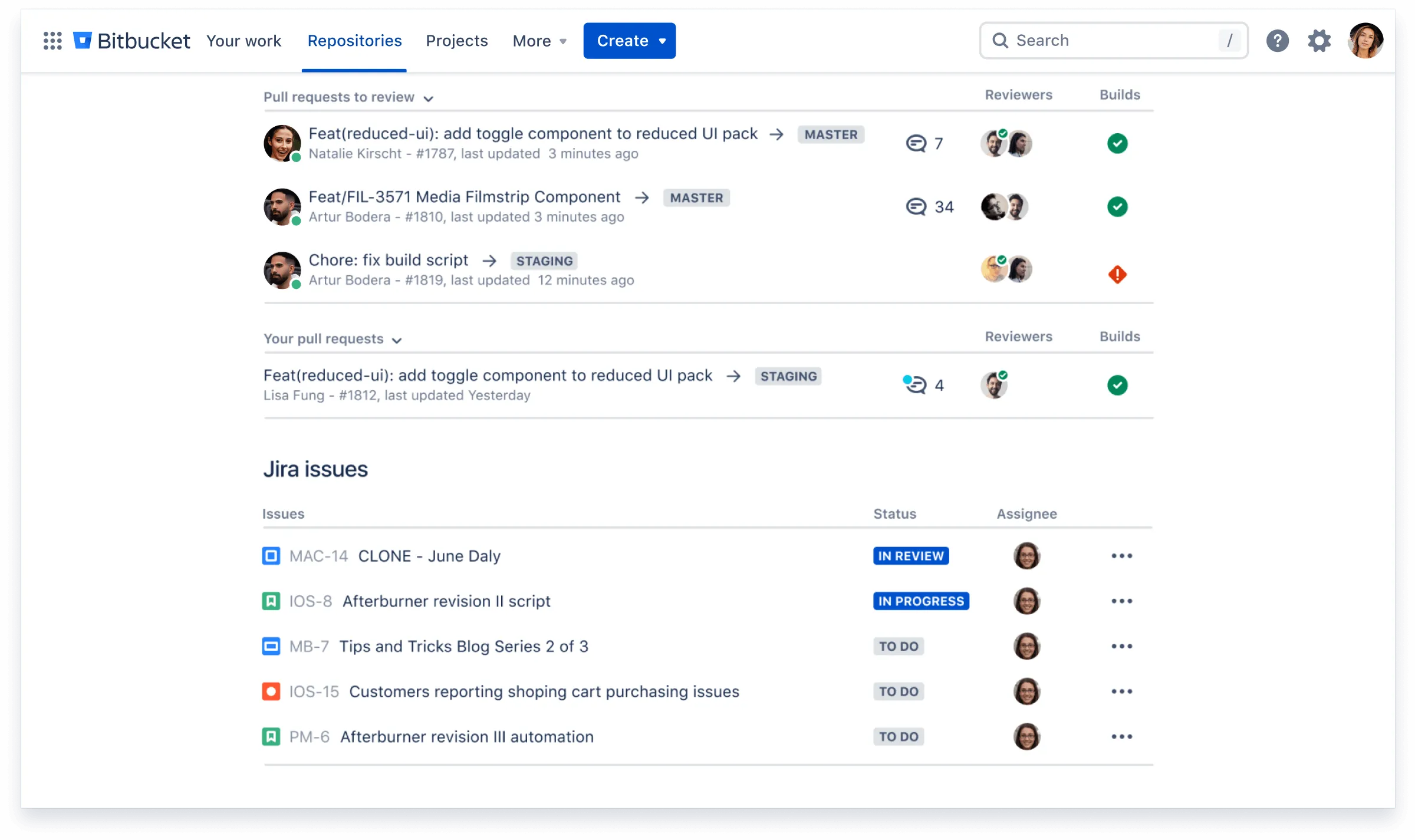 Bitbucket-Dashboard