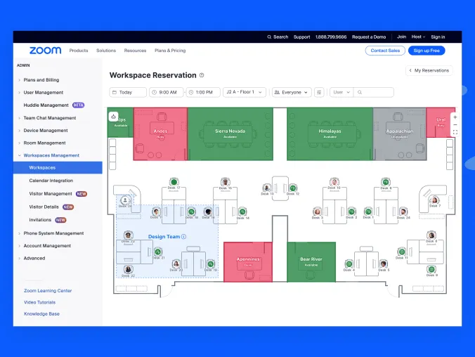 حجز مساحة العمل على Zoom أثناء اتخاذ القرار بشأن 
Teams مقابل Zoom