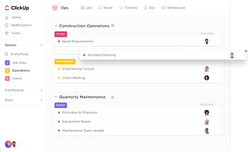 ClickUp: software voor kostenbeheersing in de bouw