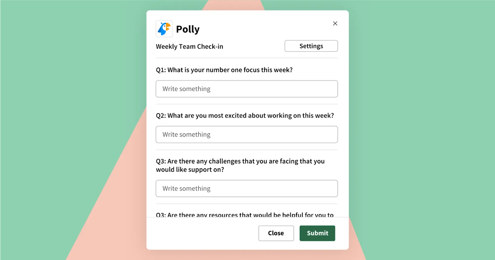 Vorlage für wöchentliche Team-Check-ins: Vorlage für wöchentliche Check-ins