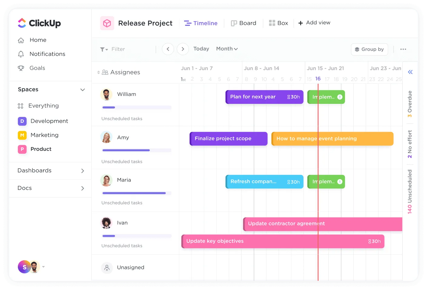 A ClickUp projektmenedzsment platformja