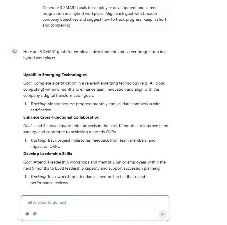 Genera ideas para metas, consejos de productividad y conocimientos sobre hábitos con ClickUp Brain.