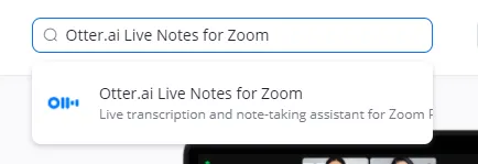 الخطوة 1 قم بإعداد Otter Live Notes في Zoom Marketplace - كيفية استخدام Otter AI مع Zoom