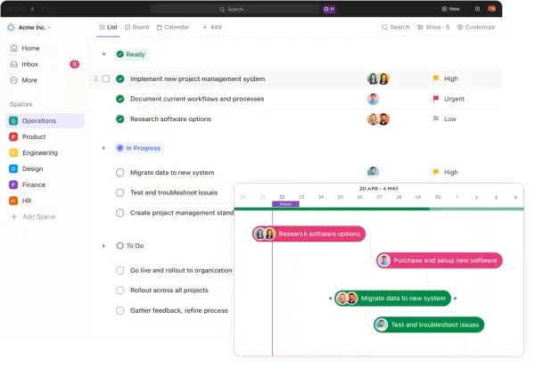ClickUp'ın BT ve PMO Çözümü
