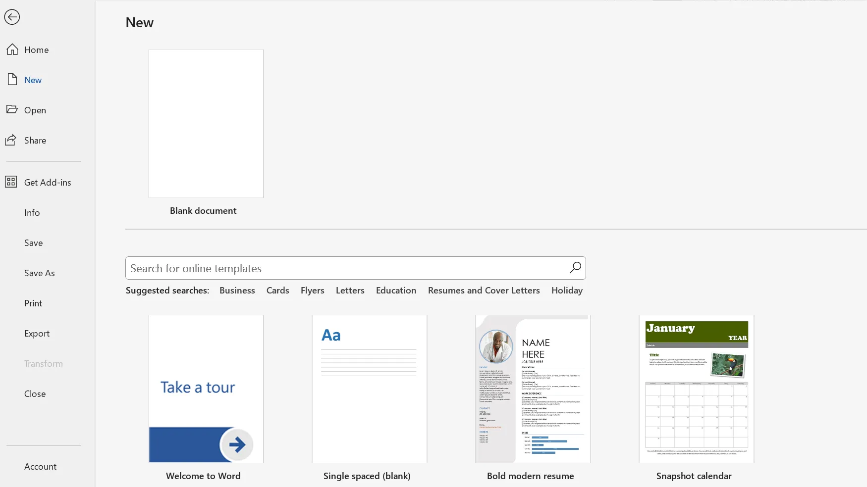 Soạn thảo mẫu mới trong Microsoft Word