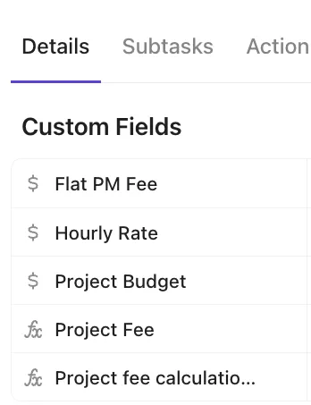 custom fields: How to Calculate Project Management Fees