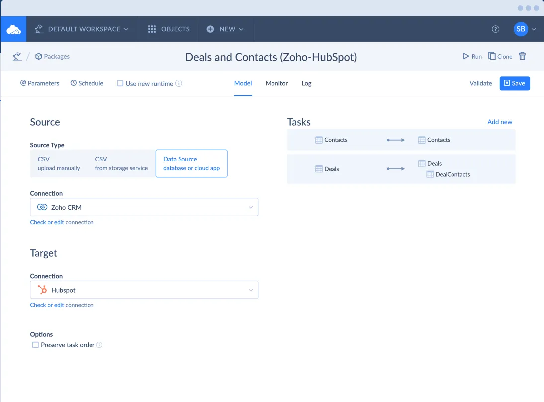 Datenintegration in Skyvia