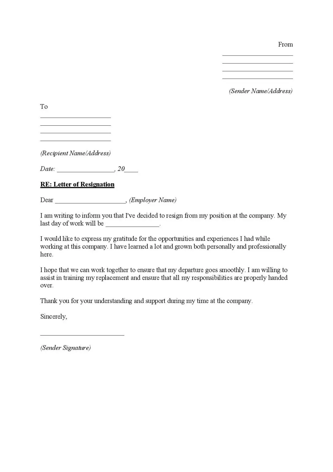 Vorlage für ein Kündigungsschreiben von Easy Legal Docs