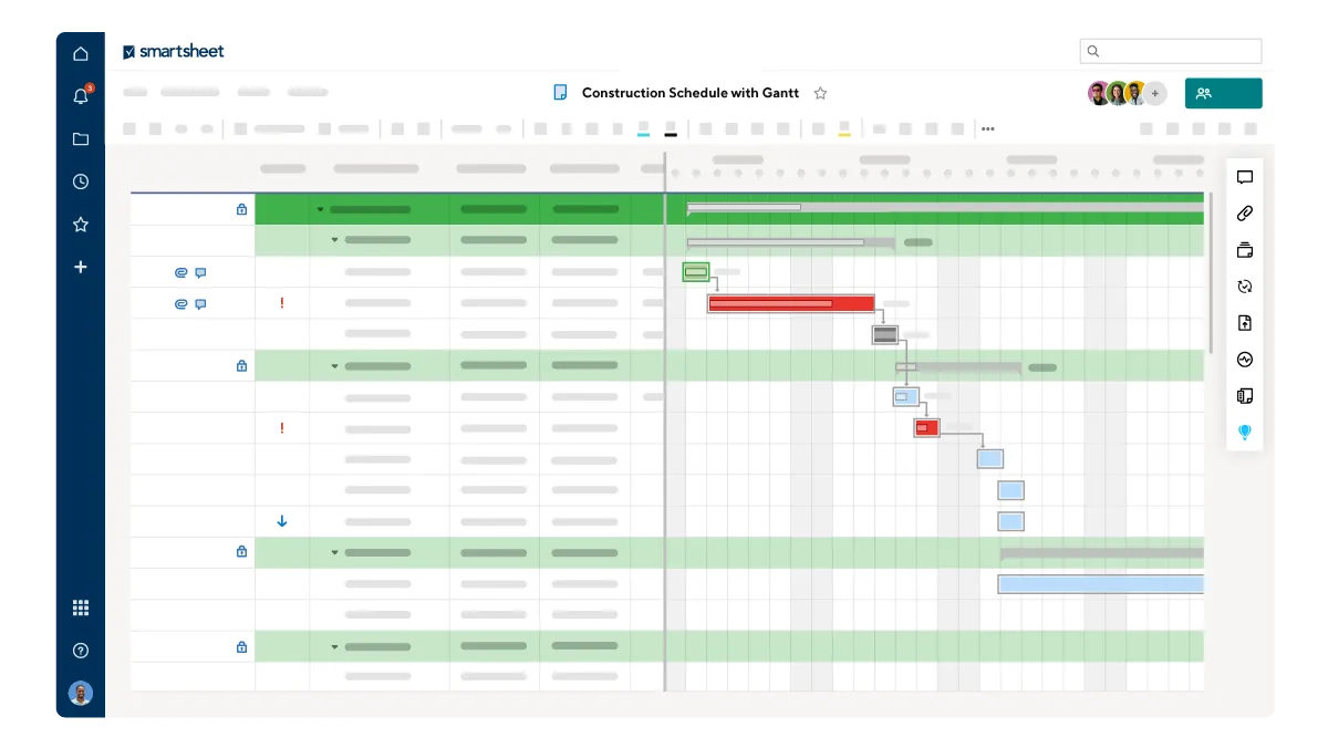Smartsheet: software de diagramas de Gantt para Mac con paneles personalizables