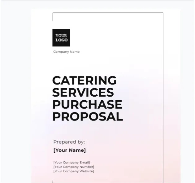 Vorlage für Catering-Angebote: Vorlage für Kaufangebote für Catering-Dienstleistungen von Template.Net