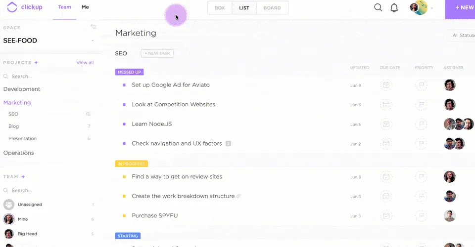 ClickUp benutzerdefinierte Workflows: Tools für die Produktivität von Führungskräften