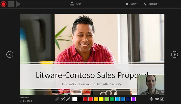 Frecce delle diapositive di PowerPoint