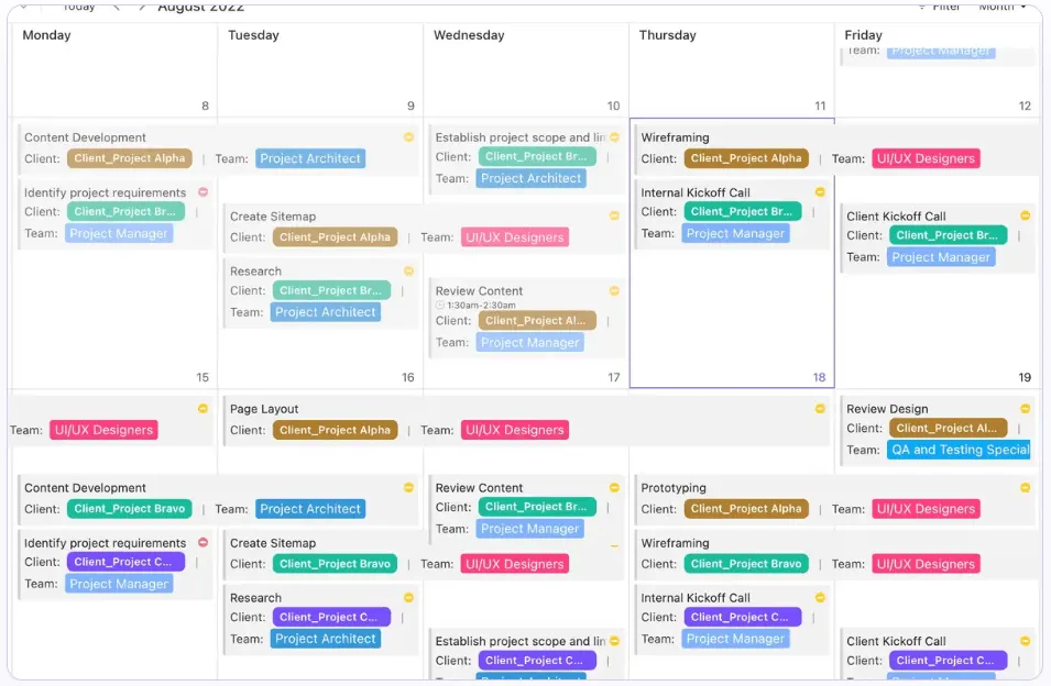 ClickUp-Team-Zeitplanvorlage