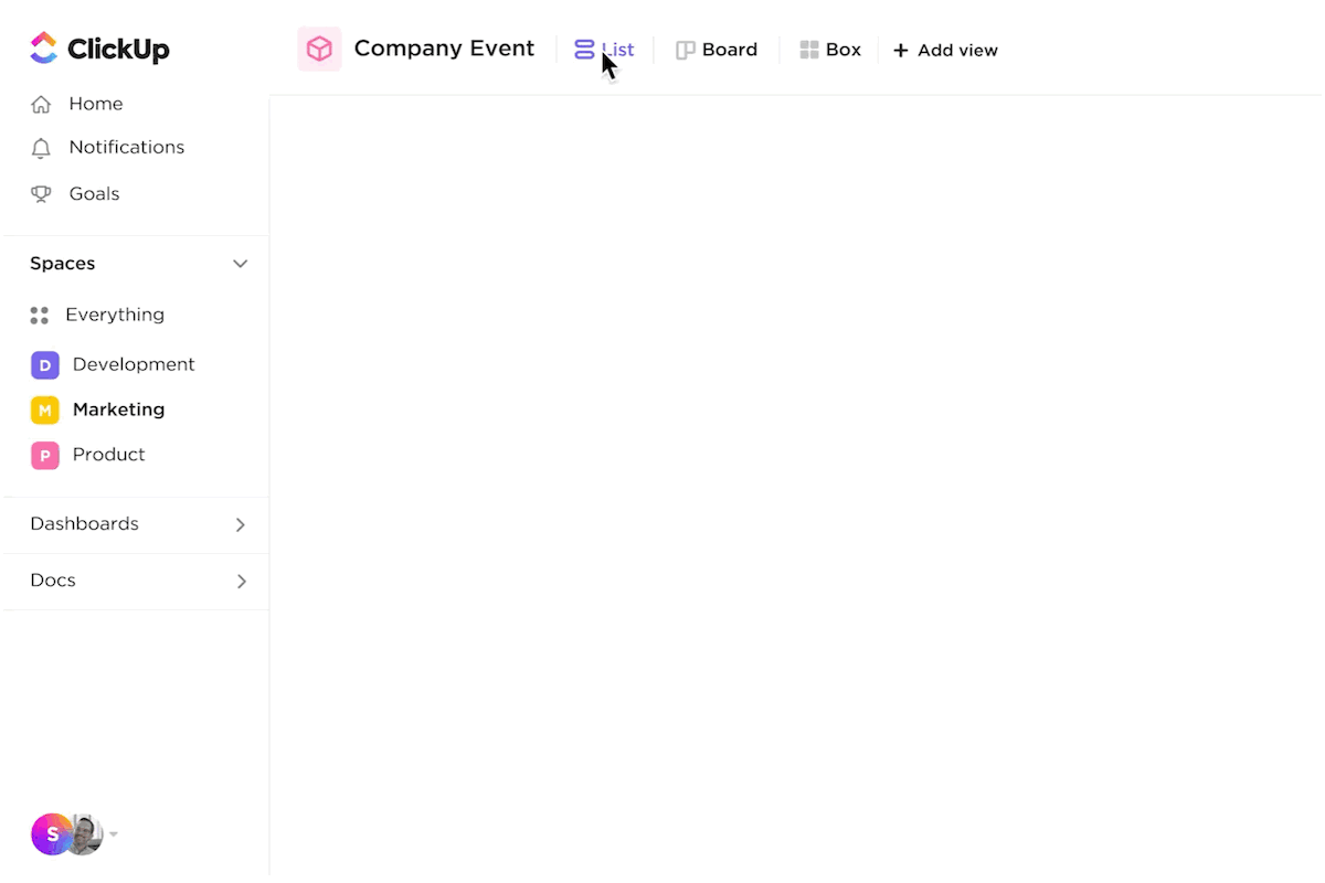 ClickUp: vistas para planificar, realizar el seguimiento y gestionar el trabajo