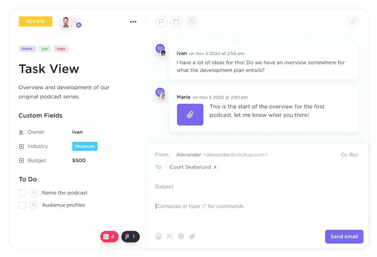 ClickUp CRM: So erstellen Sie eine Datenbank für Clients in Excel