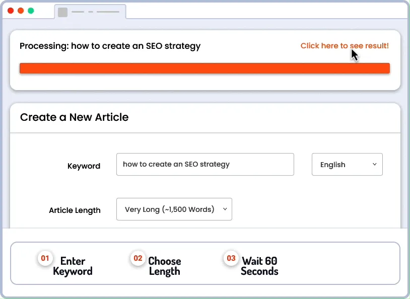 Panel de control de Article Forge
