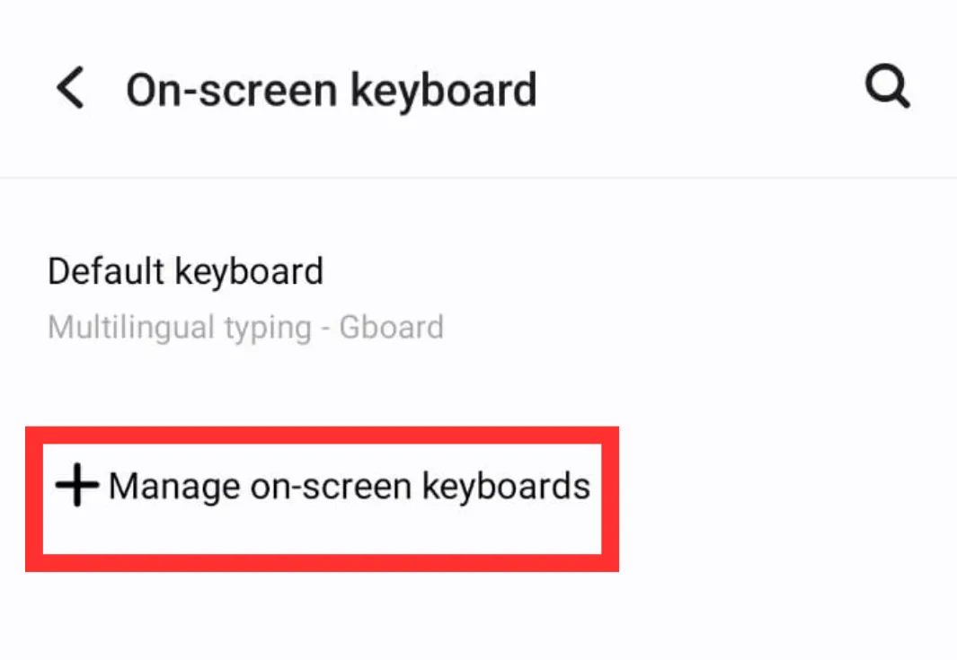 Klávesnice v systému Android