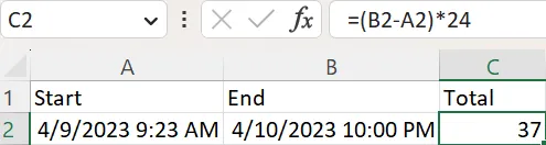 Exemplo de subtração de tempos no Excel: como calcular o tempo no Excel