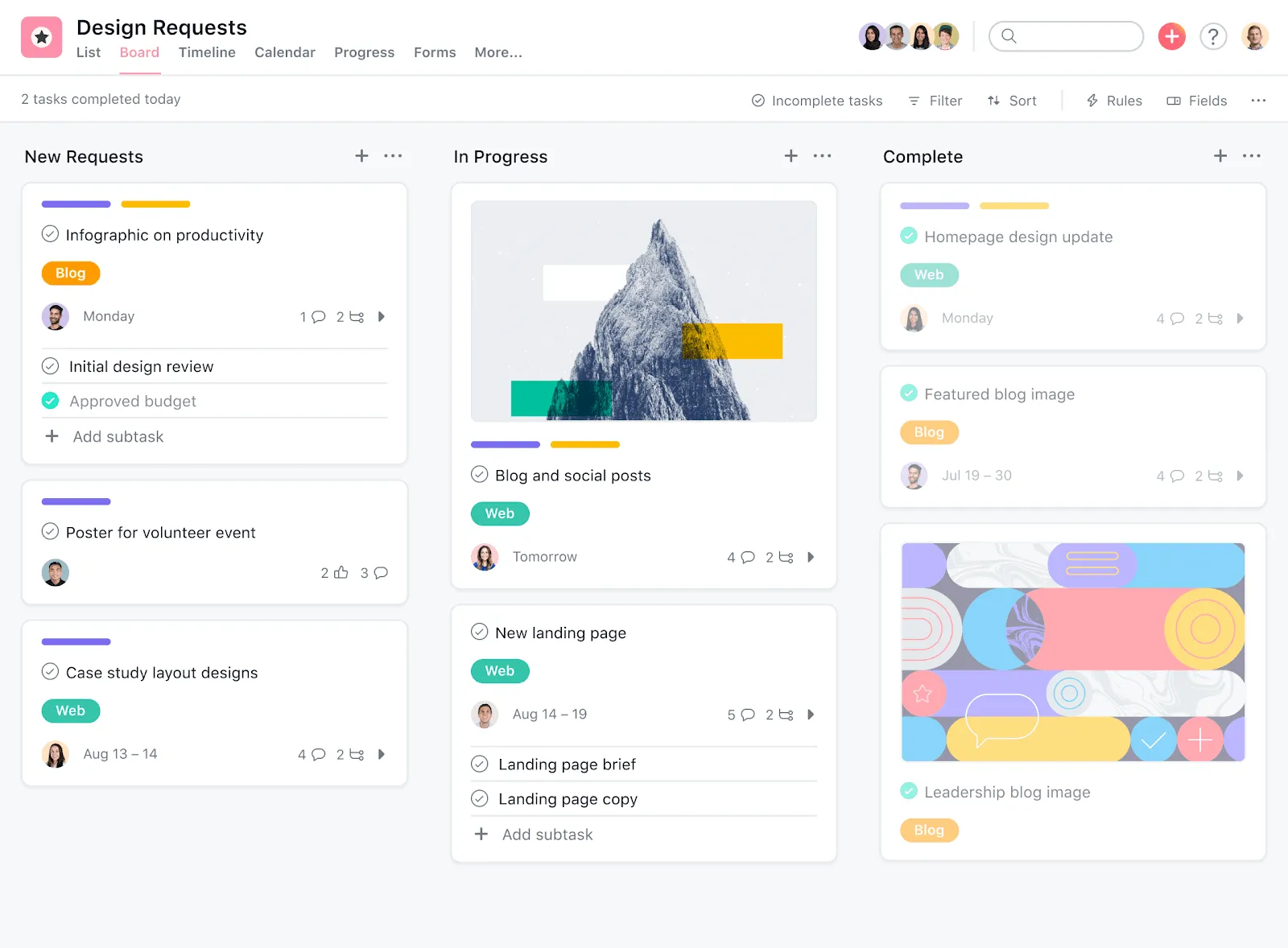 Asana (meilleur outil de gestion des tâches et d'engagement des employés)