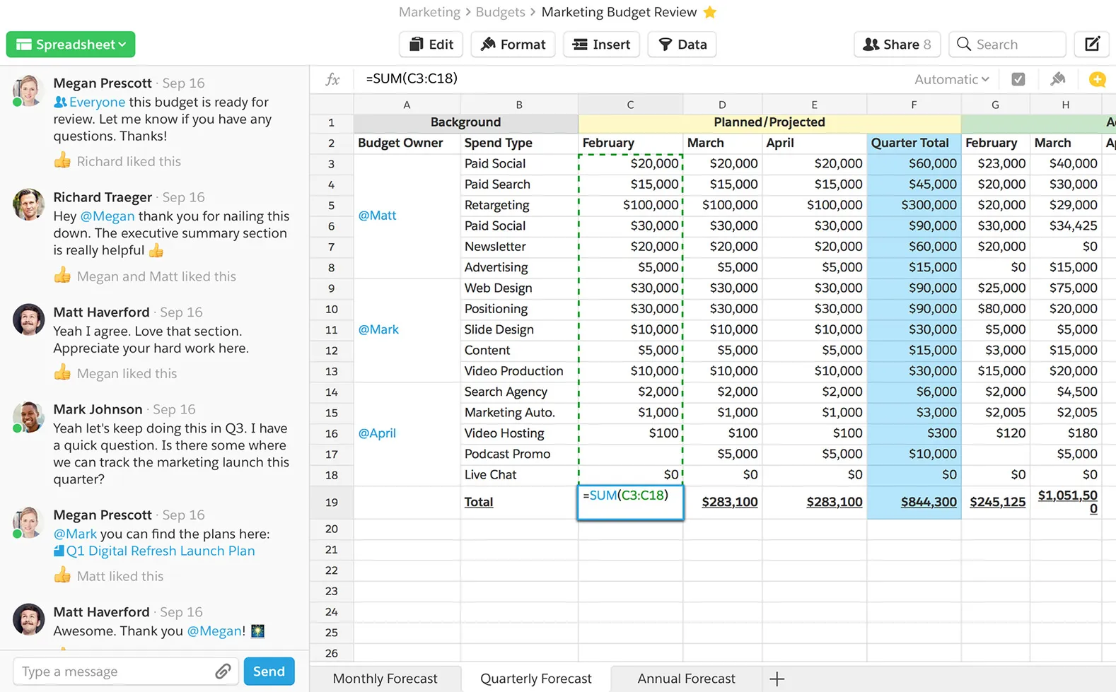 Quip: Phần mềm thay thế Excel
