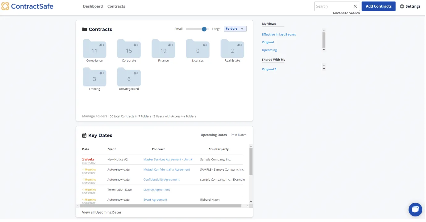 Vertragsmanagement-Software ContractSafe