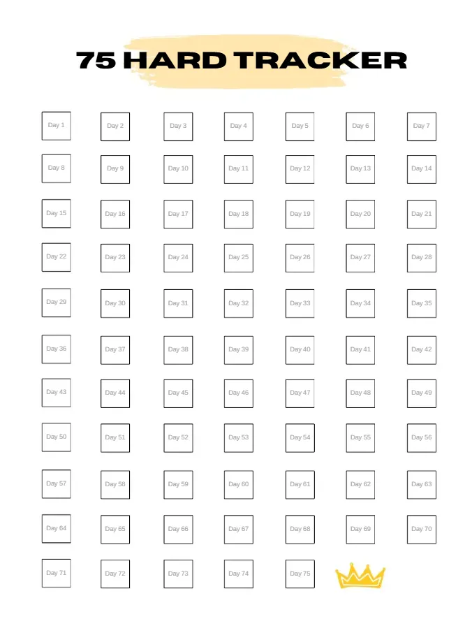 PDF 75 Hard Challenge-sjabloon door Scribd