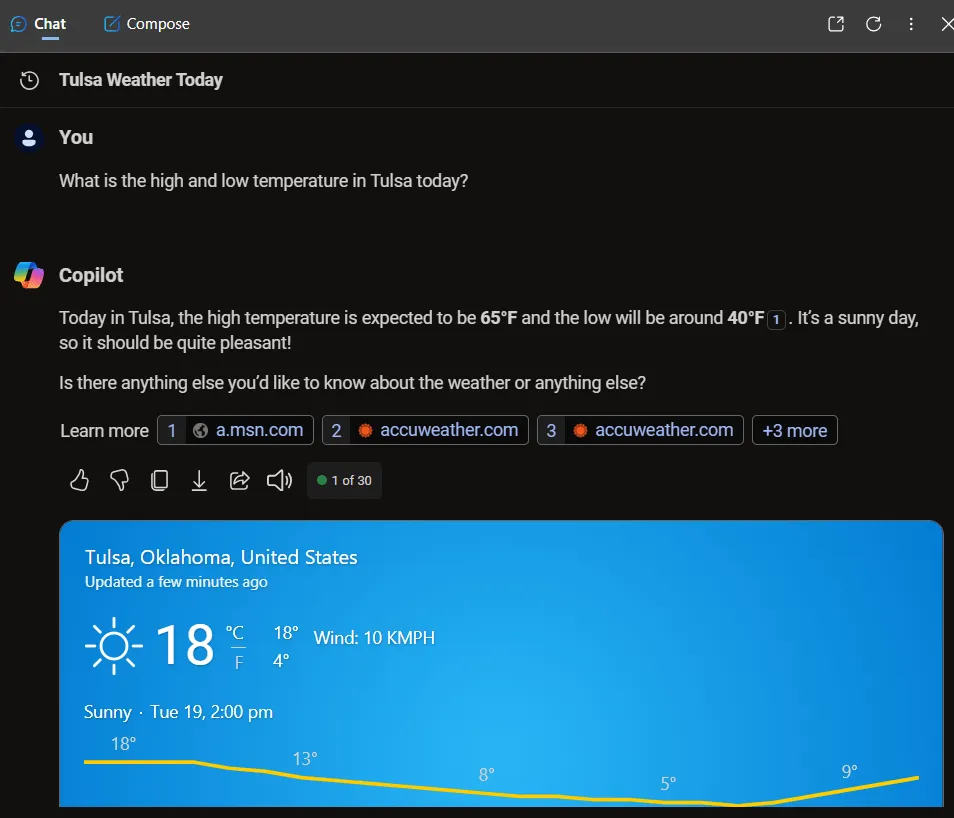 Calidad de la respuesta Función: Bing Copilot frente a ChatGPT