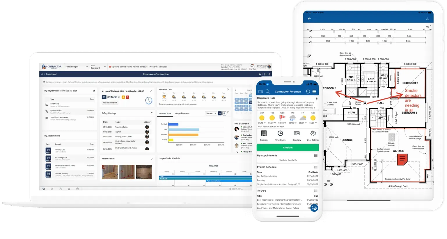 Contractor Foreman: Kommunikationssoftware für das Bauwesen