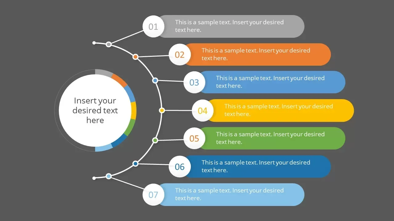 Šablona programu schůzky pro PowerPoint s 1 až 7 body