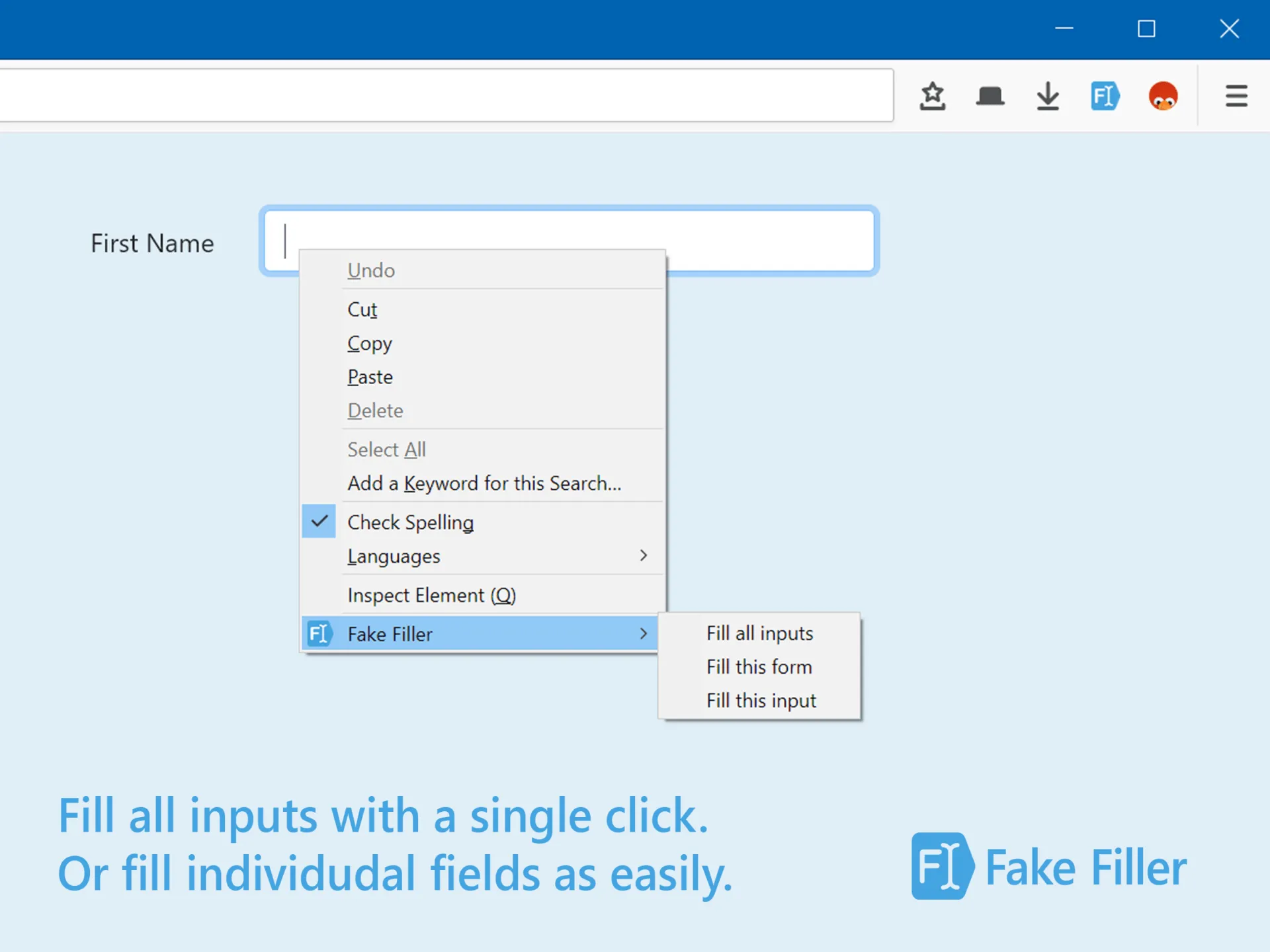 Công cụ kiểm thử QA Fake Filler