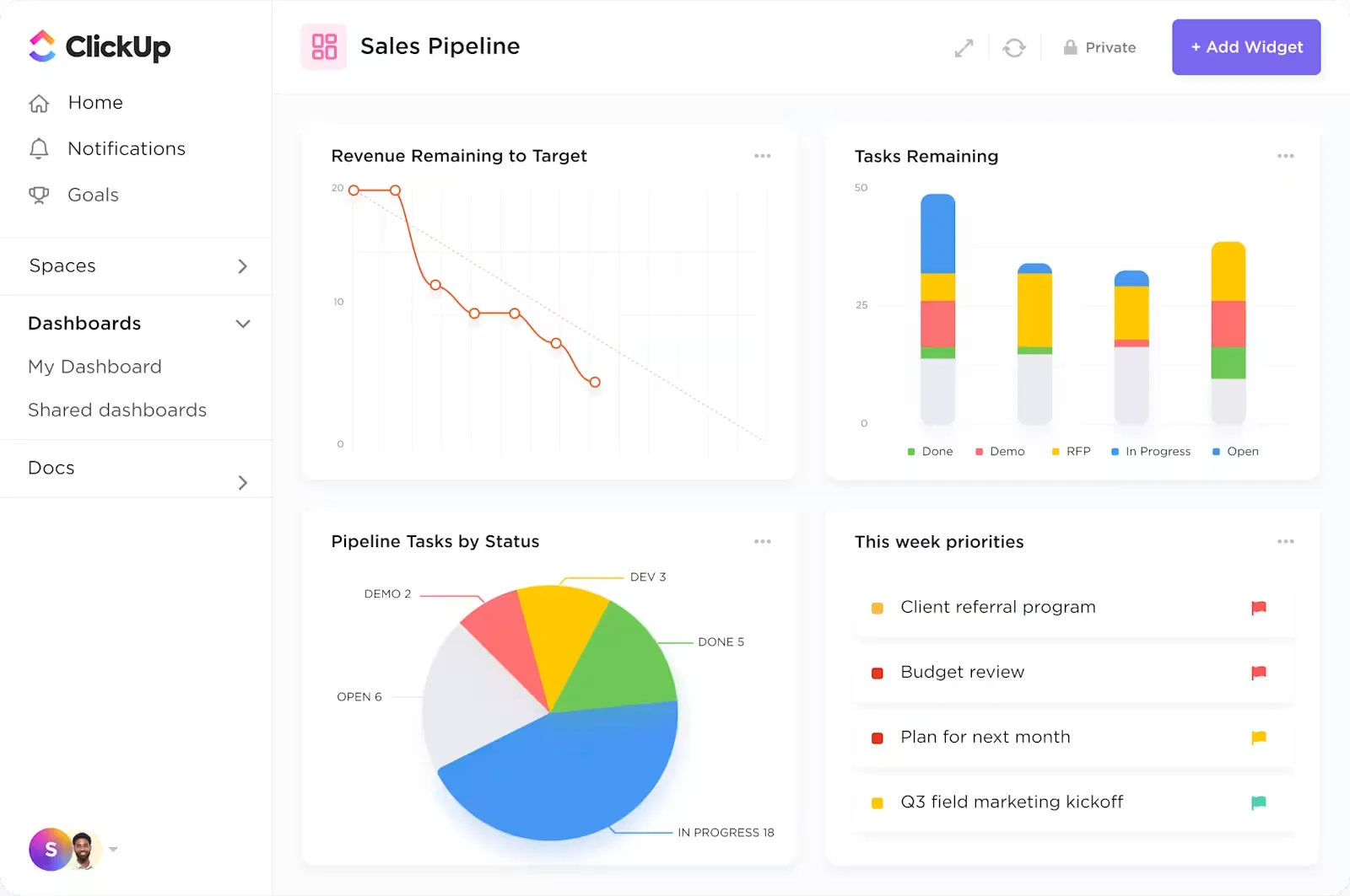 ClickUp – CRM dla agencji marketingowych