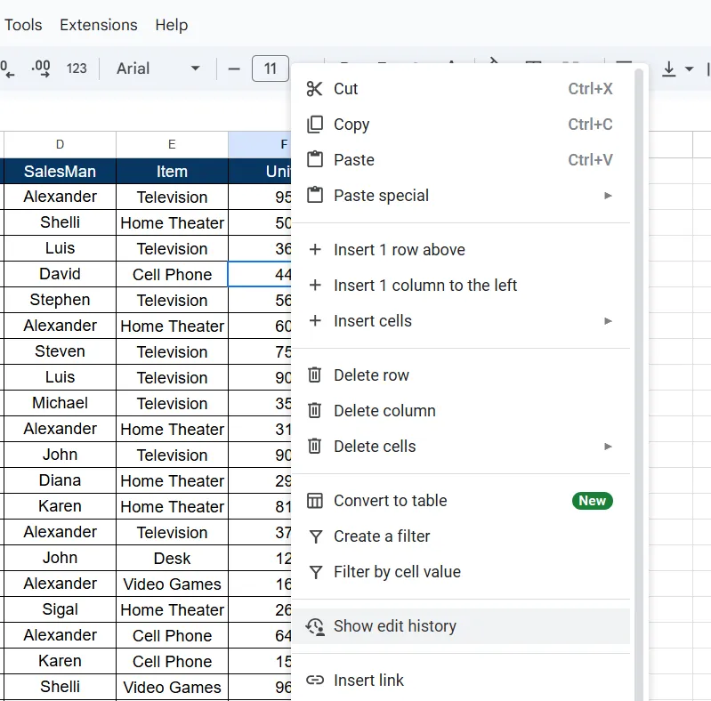 ประวัติการแก้ไข: วิธีติดตามการเปลี่ยนแปลงใน Google Sheets