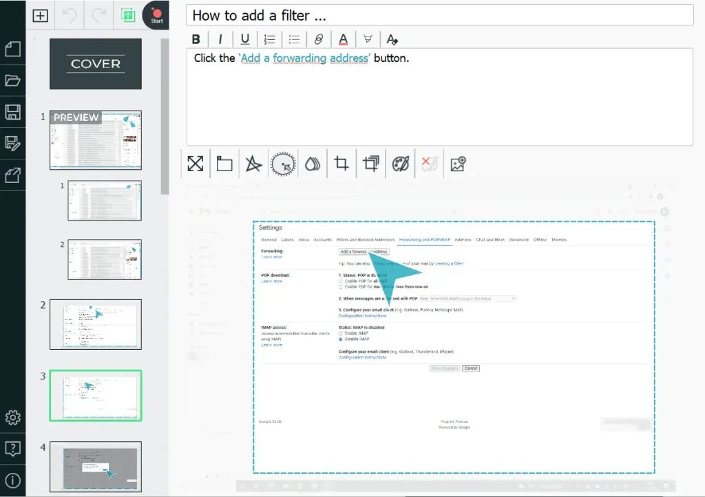 Screenshot der Flowshare-App