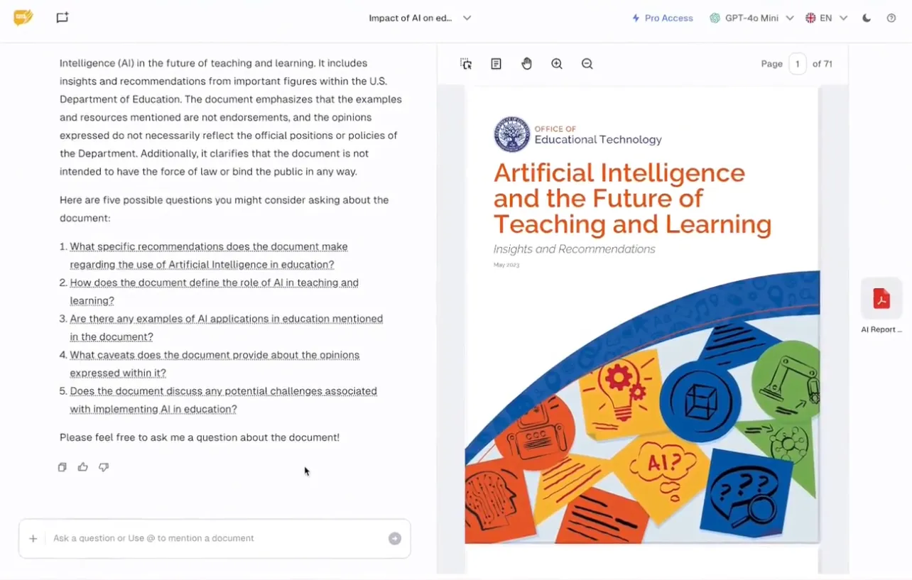 AskYourPDF: Gelişmiş verimlilik için PDF analizi