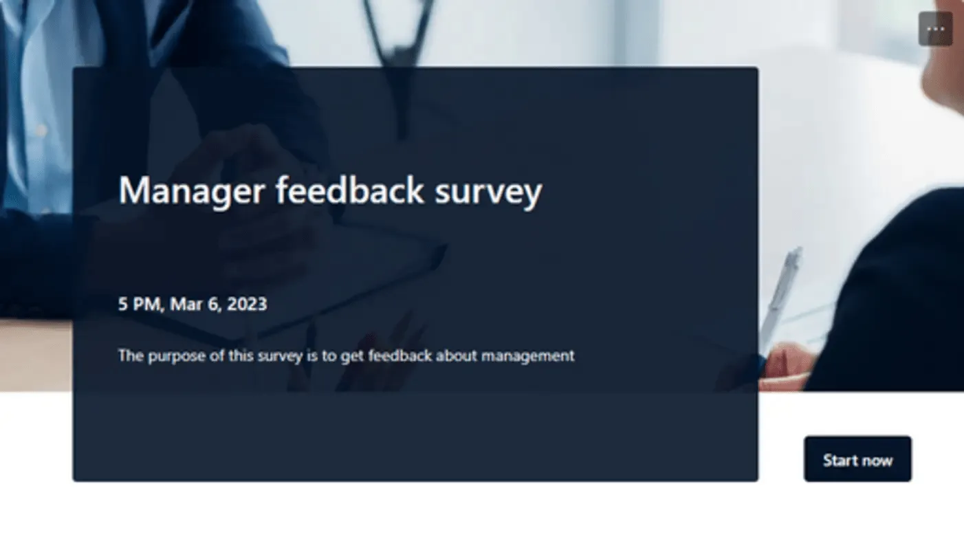 Microsoft Form Manager-Vorlage für Feedback-Umfragen