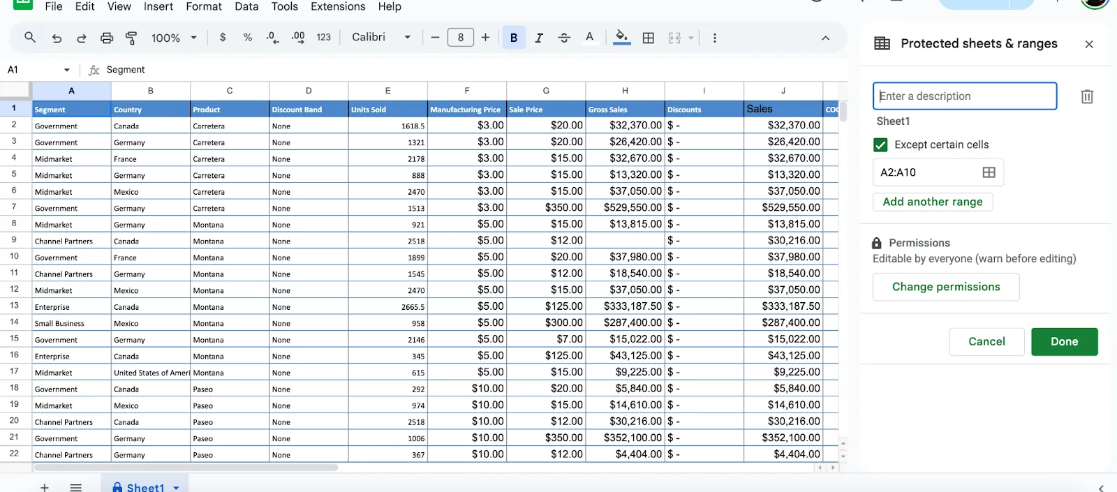 Remova a proteção: como bloquear células no Google Sheets