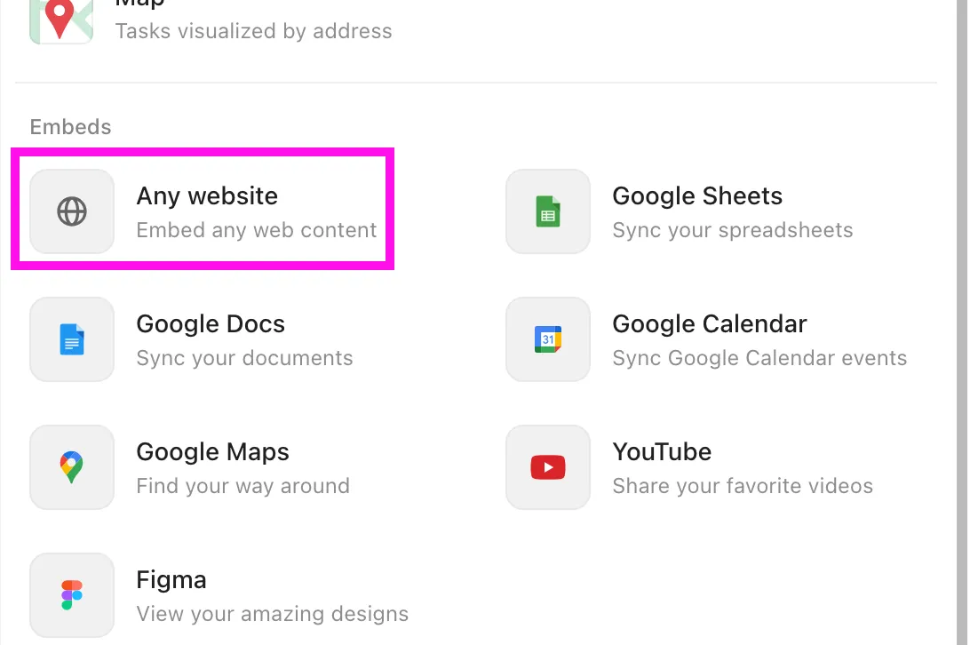 ClickUp Docs: hogyan illessz be egy Google-táblázatot egy Google-dokumentumba