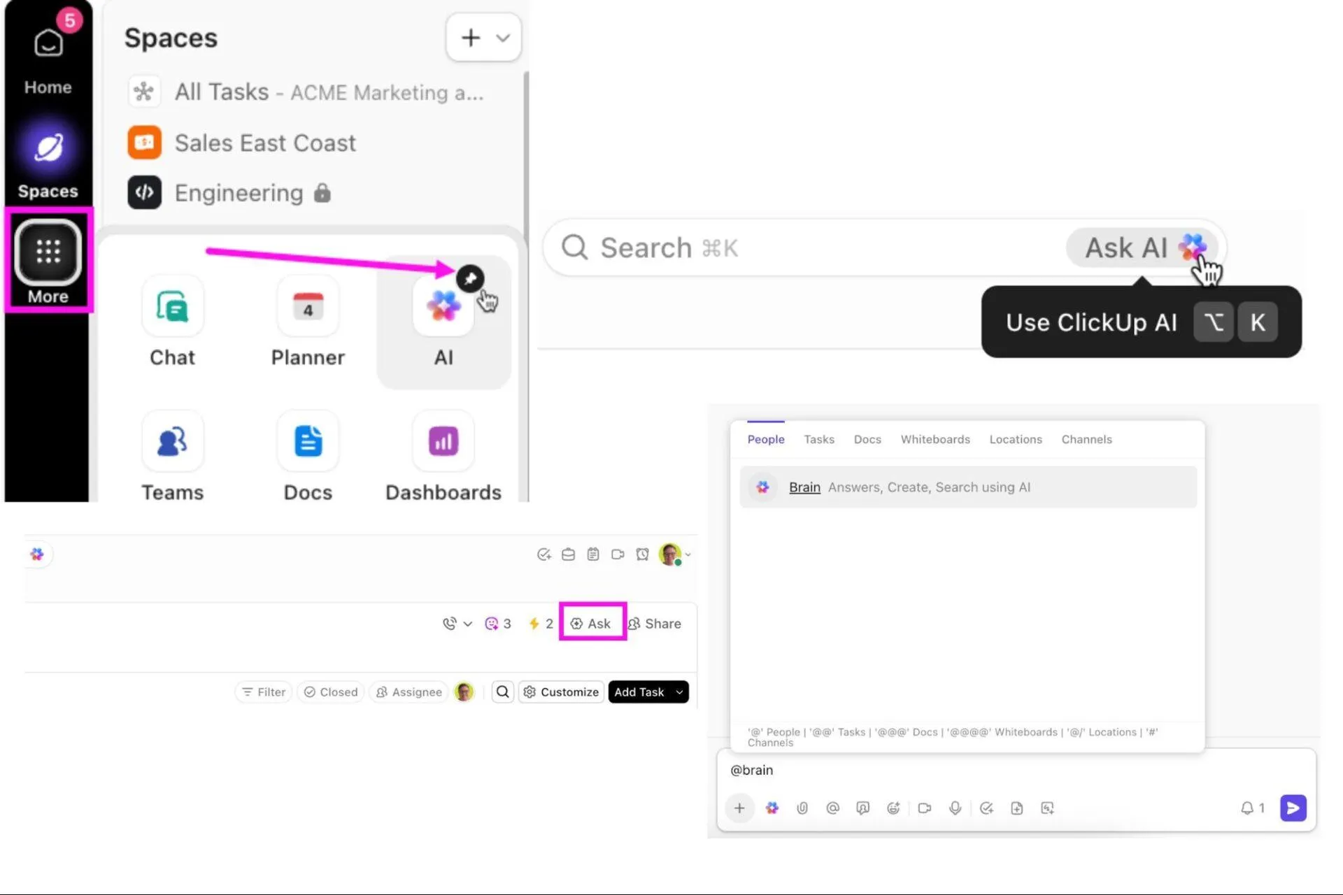 Fragen Sie die KI in der ClickUp-Chrome-Erweiterung