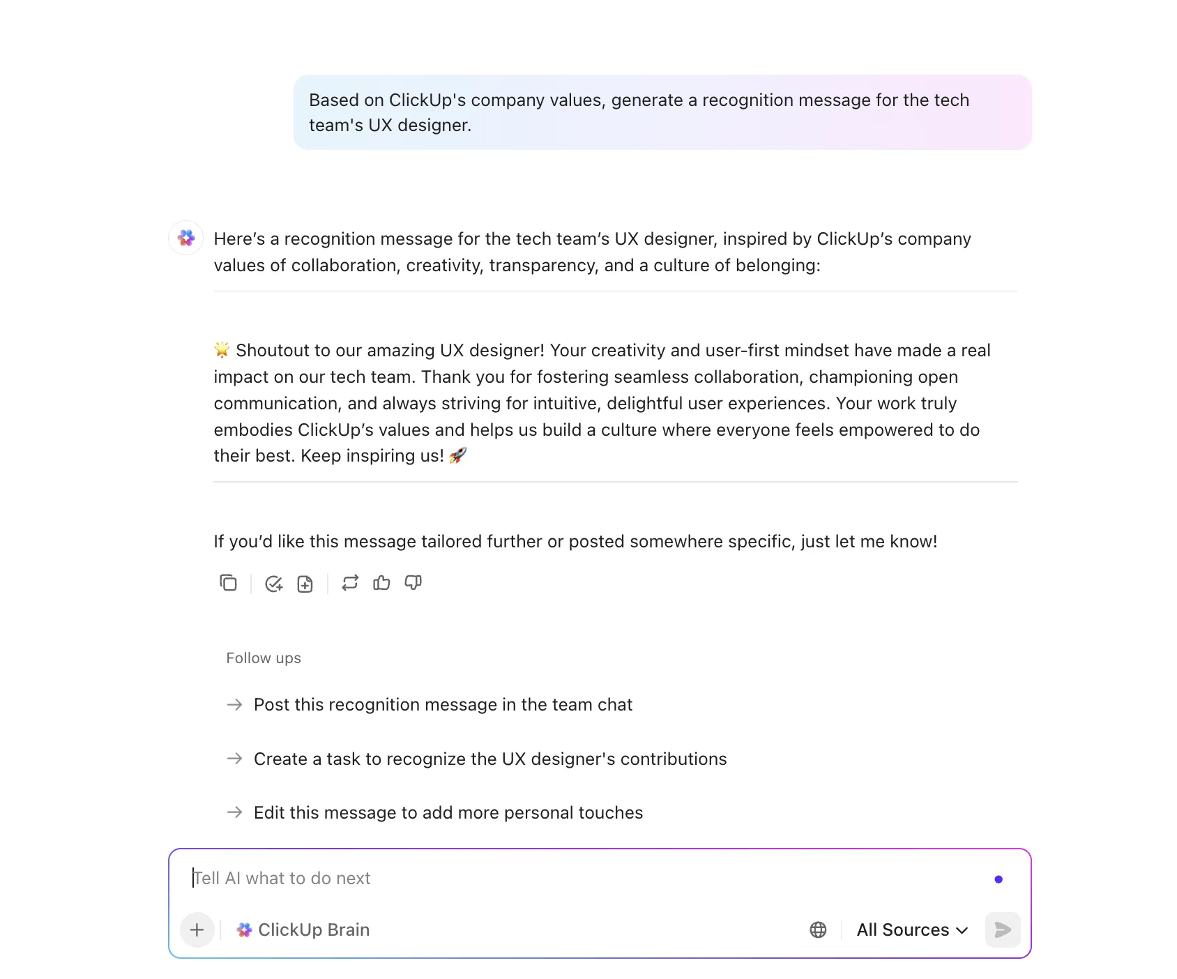 ClickUp Brain 1: Примери за използване на ChatGPT в областта на човешките ресурси