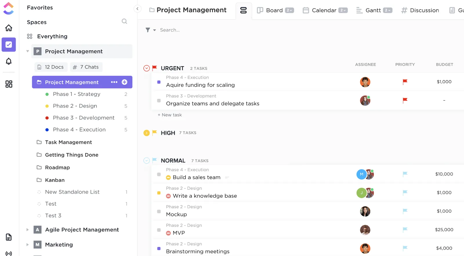 Simplifica los flujos de trabajo y alcanza las metas del equipo en ClickUp.